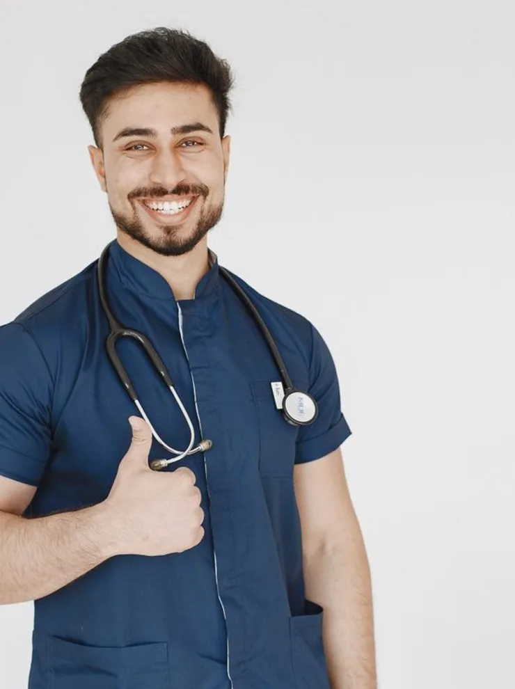 Physiotherapist with a stethoscope at OT Nest